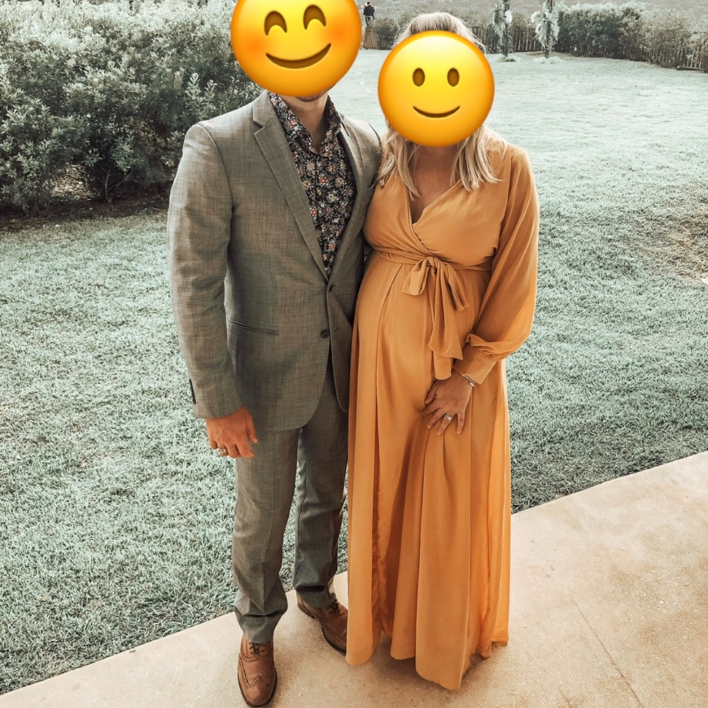 Golden yellow maxi dress
